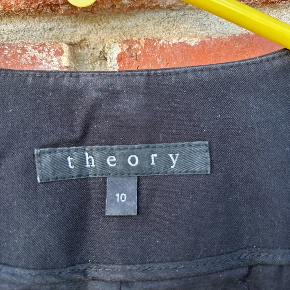 Theory Tadean Black Open Front Blazer Size 10 - Picture 3 of 7